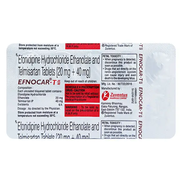 Efnocar T 20mg/40mg Tablet